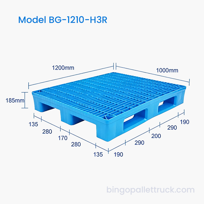 پالت پلاستیکی دونده سنگین 1200x1000mm
