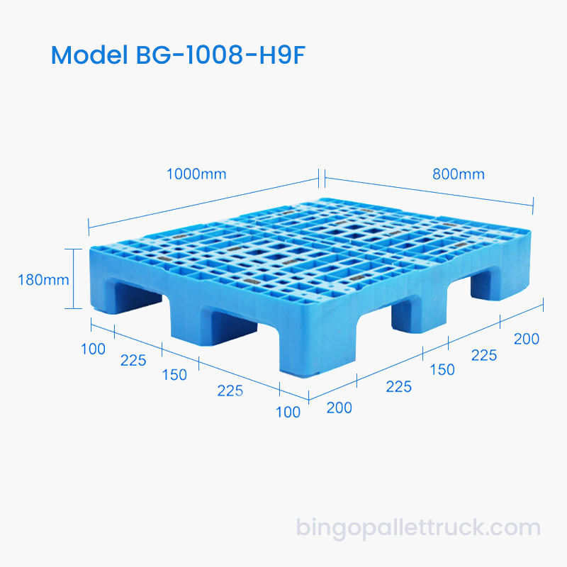 پالت پلاستیکی با ظرفیت بالا 1000x800mm برای لجستیک صنعتی
