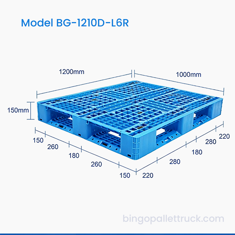 پالت پلاستیکی شش Runner Light Duty 1200x1000mm برای انبار