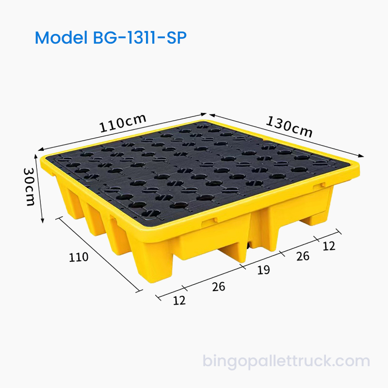 پالت پلاستیکی ضد نشتی 1300x1100 میلی متر با سطح توری برای IBC Totes