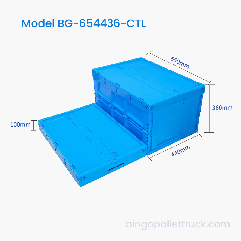 جعبه پلاستیکی تاشو 80 لیتری با درب انبار