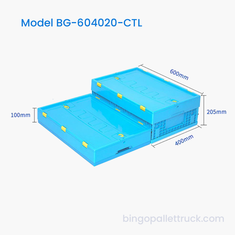 کیف پلاستیکی تاشو 36 لیتری با درب برای لجستیک صنعتی