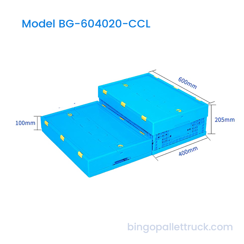 جعبه پلاستیکی تاشو 36 لیتری با درب برای لجستیک صنعتی