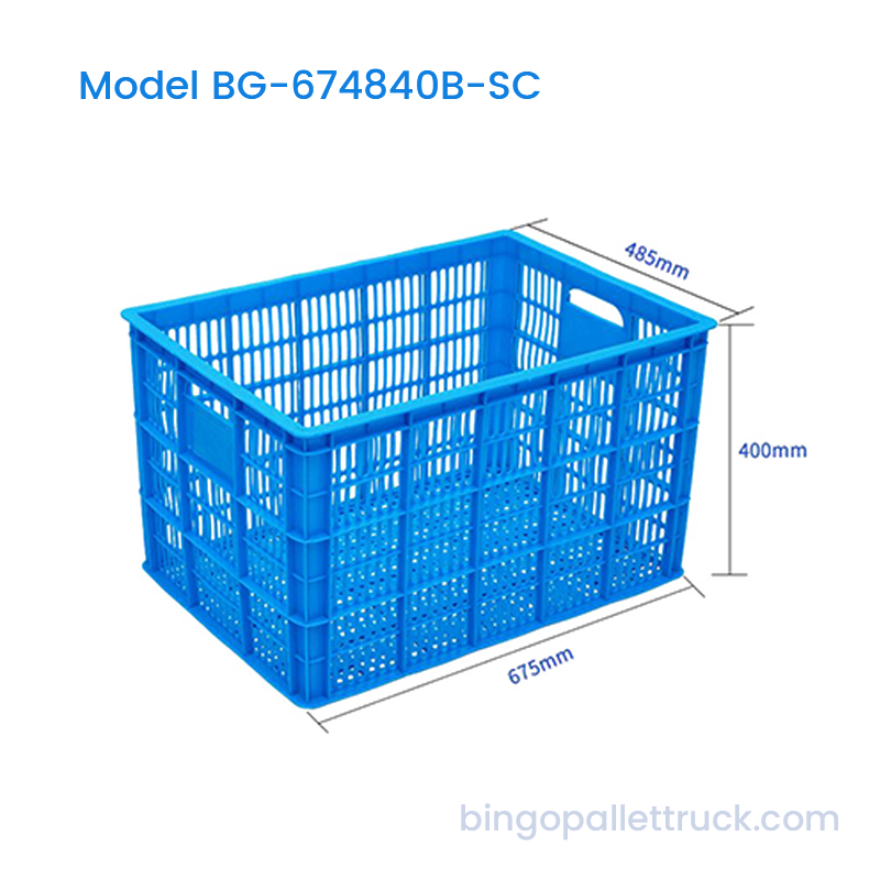 جعبه پلاستیکی 107 لیتری محکم HDPE برای توزیع در سوپرمارکت
