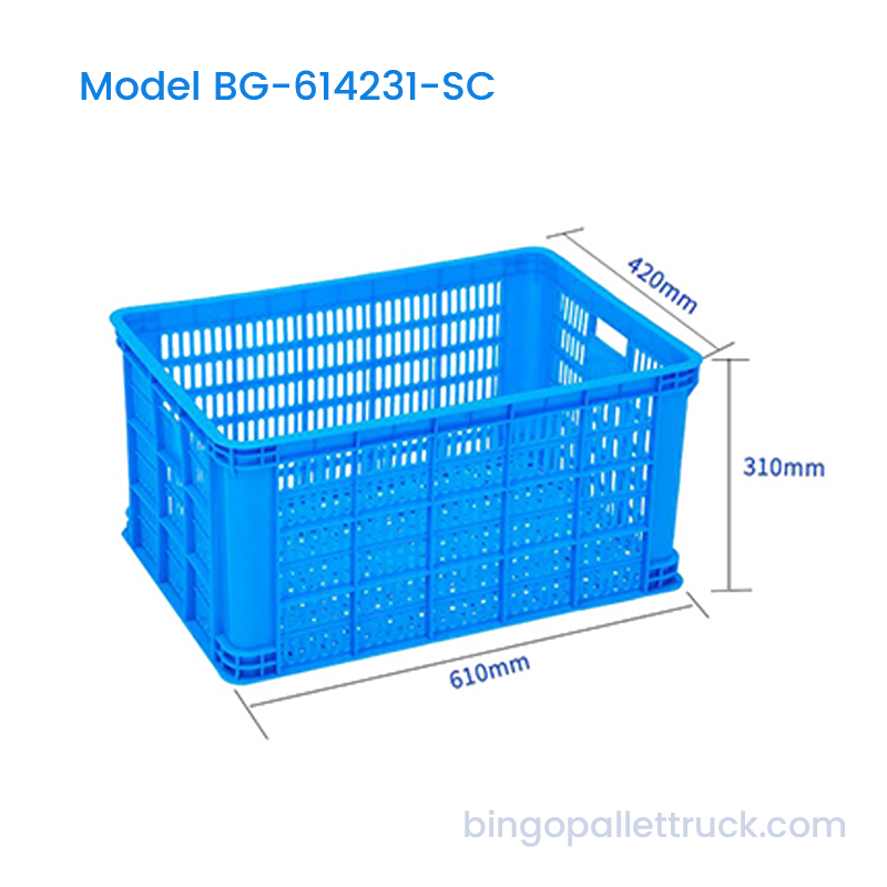 جعبه پلاستیکی 67 لیتری HDPE برای میوه ها و سبزیجات