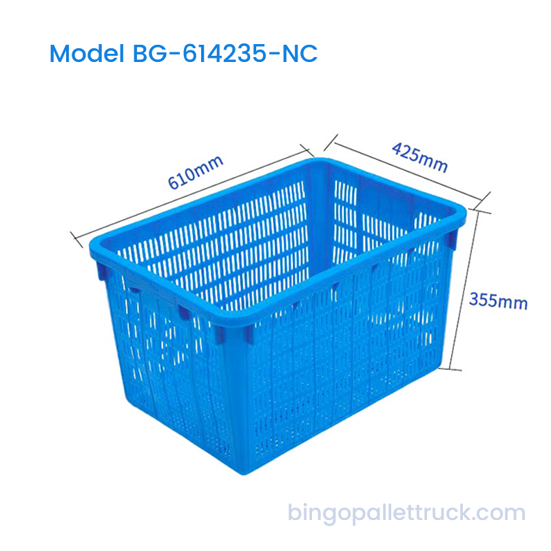 سبد لجستیکی HDPE جعبه پلاستیکی تودرتو 65 لیتری برای سبزیجات