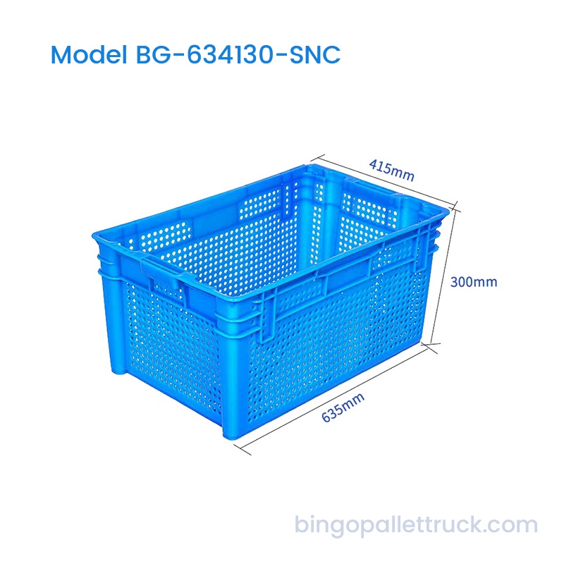 جعبه HDPE تودرتوی 64 لیتری برای میوه ها و سبزیجات